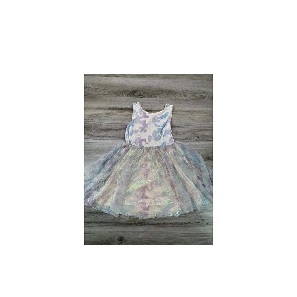 Disney Frozen II Girls L 10 12 Tutu Dress Sequin Tulle Watercolor Horse Pastel